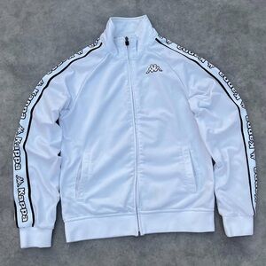 Y2K Kappa White Zip-Up track Jacket - size Medium